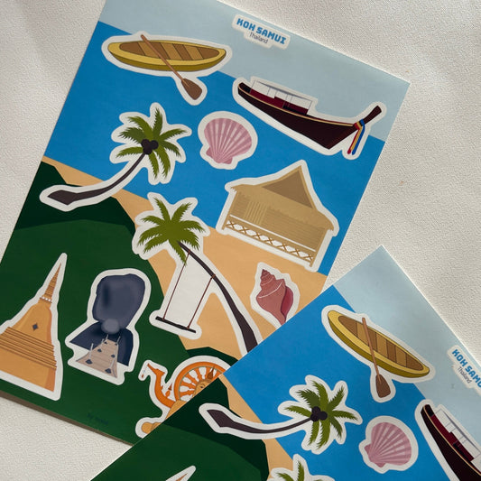 Koh Samui - Thailand Stickerbogen